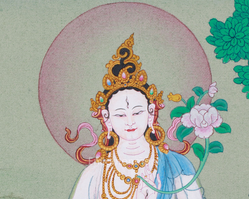 Healing and Longevity Goddess Tara | White Dolma Thangka