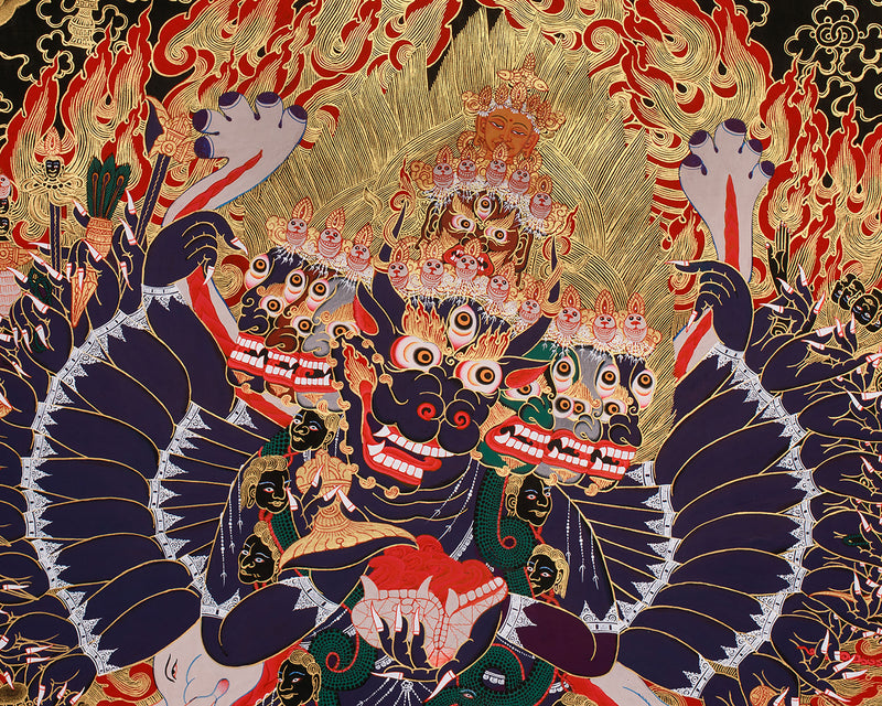 Destroyer of Death, Yamantaka in Golden Splendor | Majestic Vanquisher