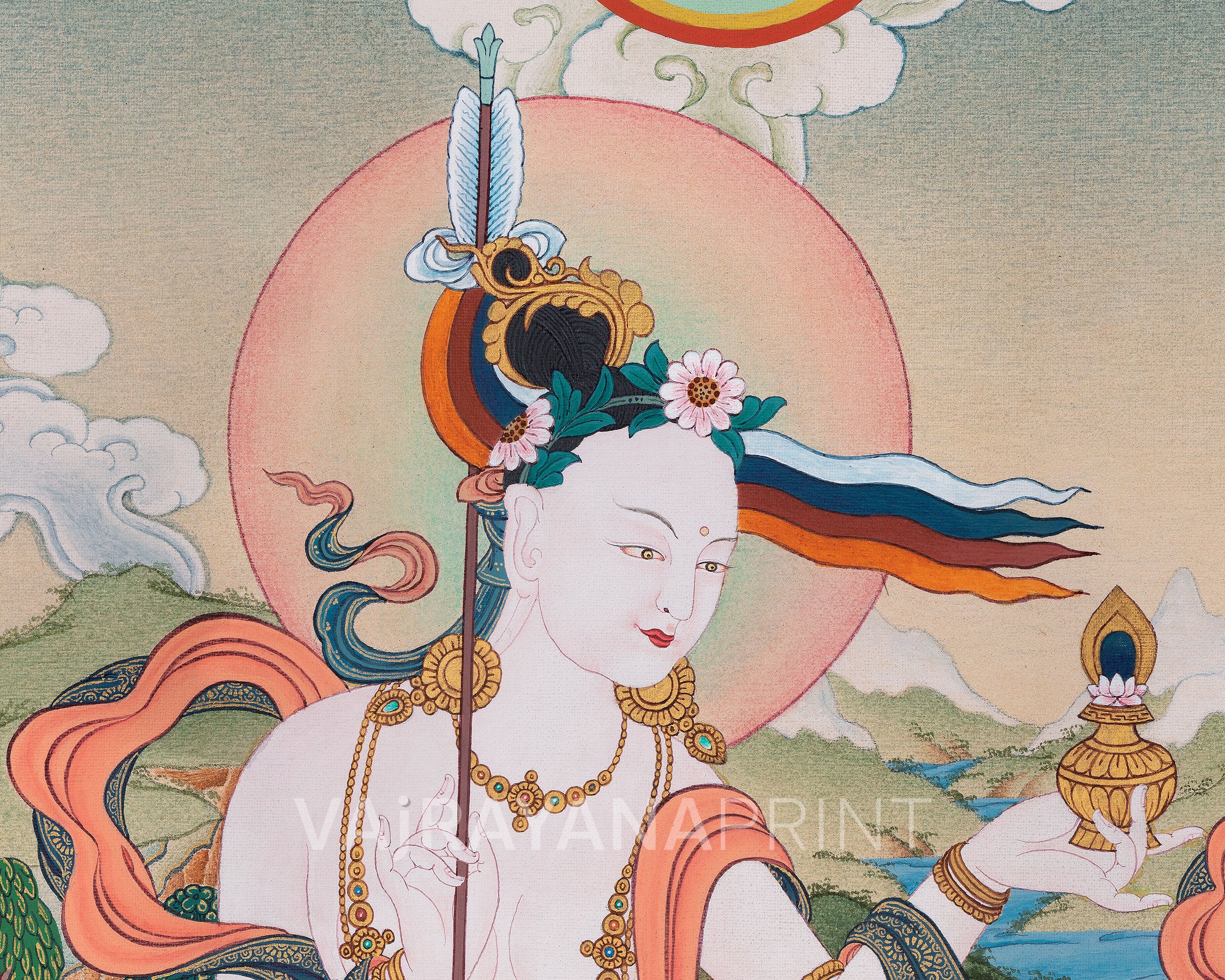 Mandarva Thangka Print | Wisdom Dakini | Digital Print