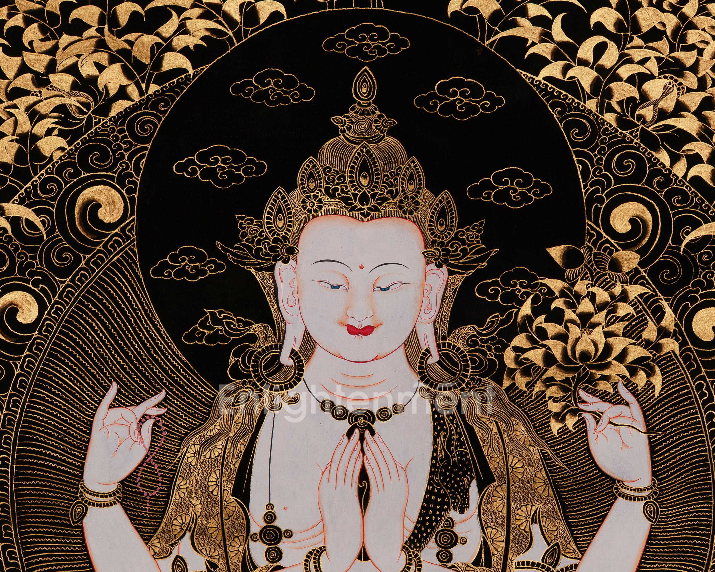 Sacred Art Of Chenrezig | Avalokiteshvara, Amitabha Buddha, White Tara, Green Tara, Manjushri & Vajrapani