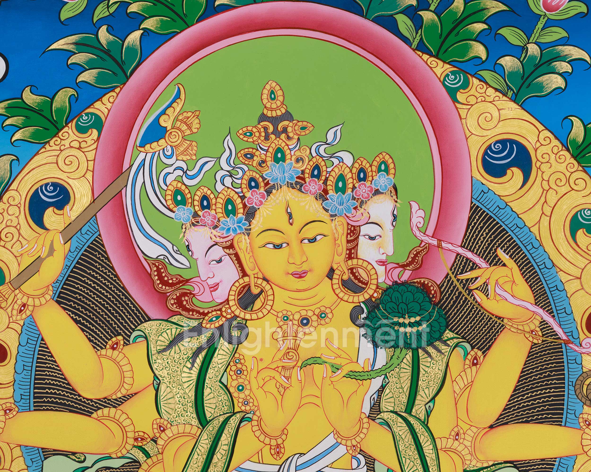 Traditional Thangka of Marichi | Embodiment of Wisdom