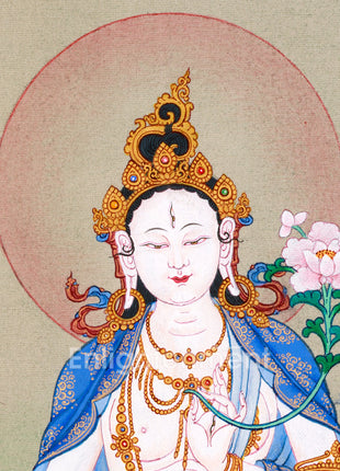 White Tara Thangka – The Compassionate Female Buddha