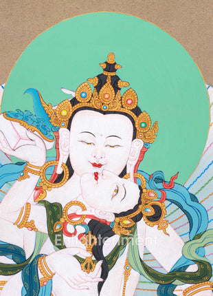 Yabyum Vajrasattva Thangka for Practice