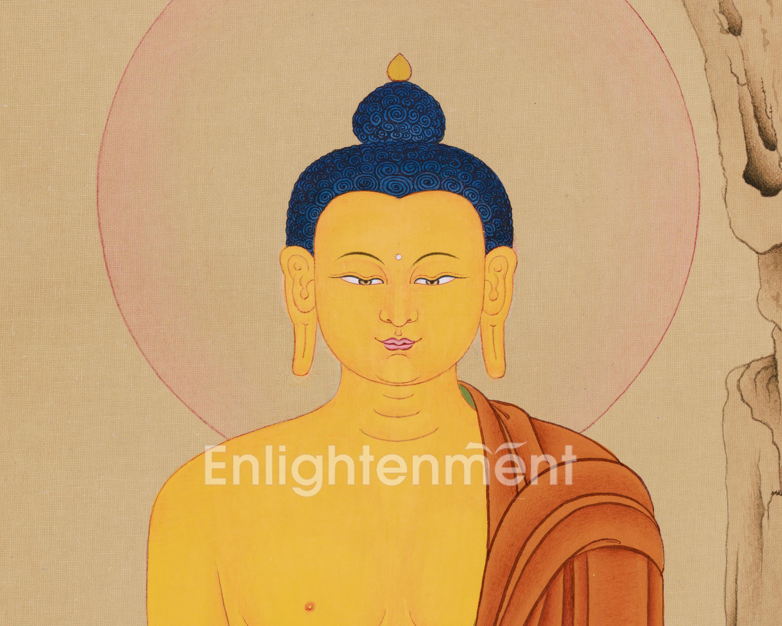 Spiritual Guide Shakyamuni Buddha Thangka | The Enlightened Teacher of Wisdom