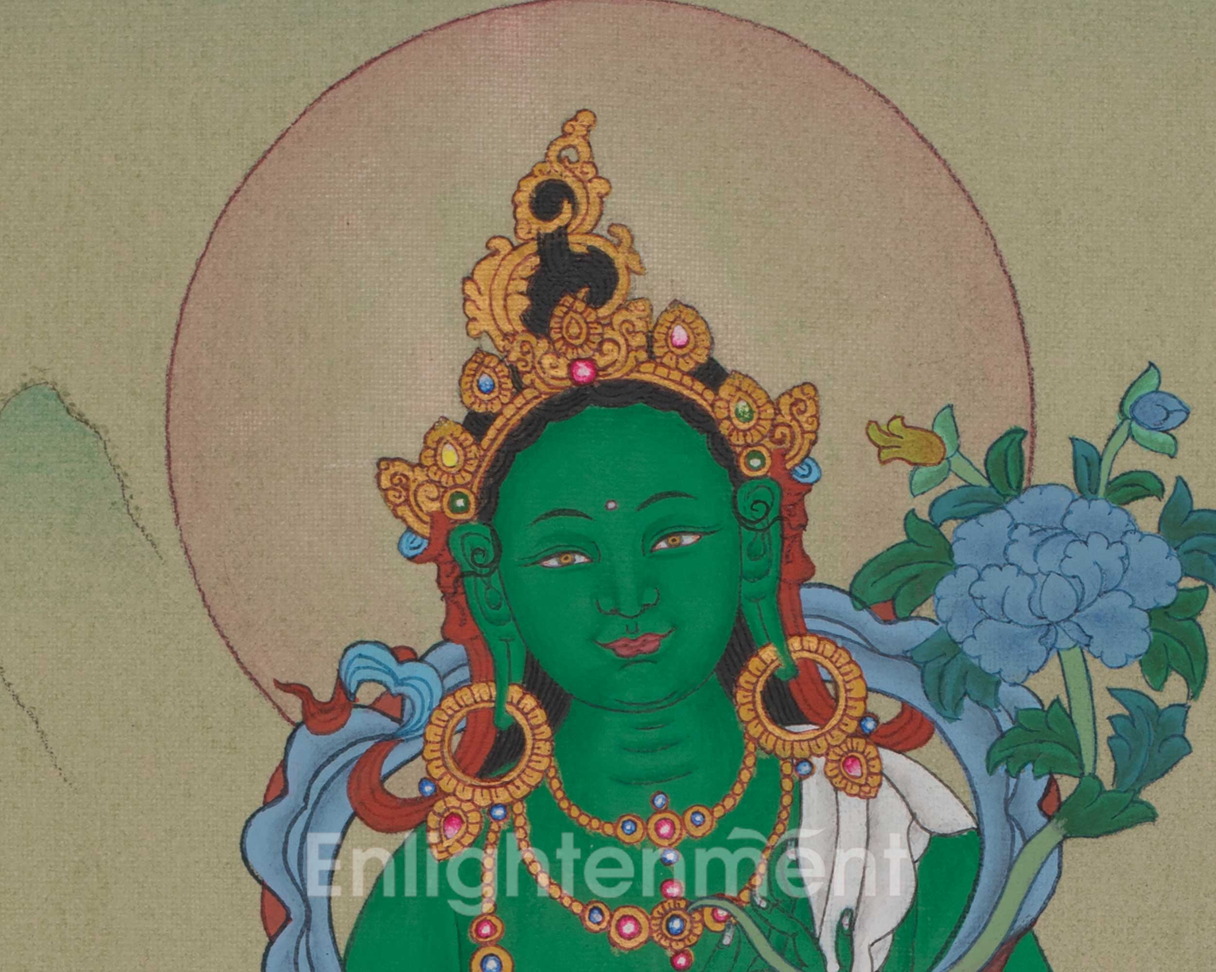Traditional Goddess Green Tara Artwork | Compassion In Action | Swift Protection