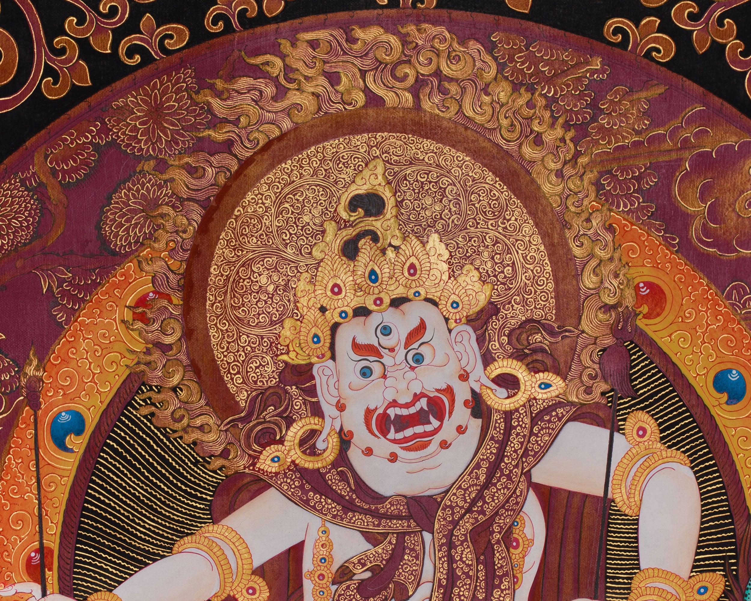 White Dzambhala Thangka | The Guardian of Wealth and Fortune