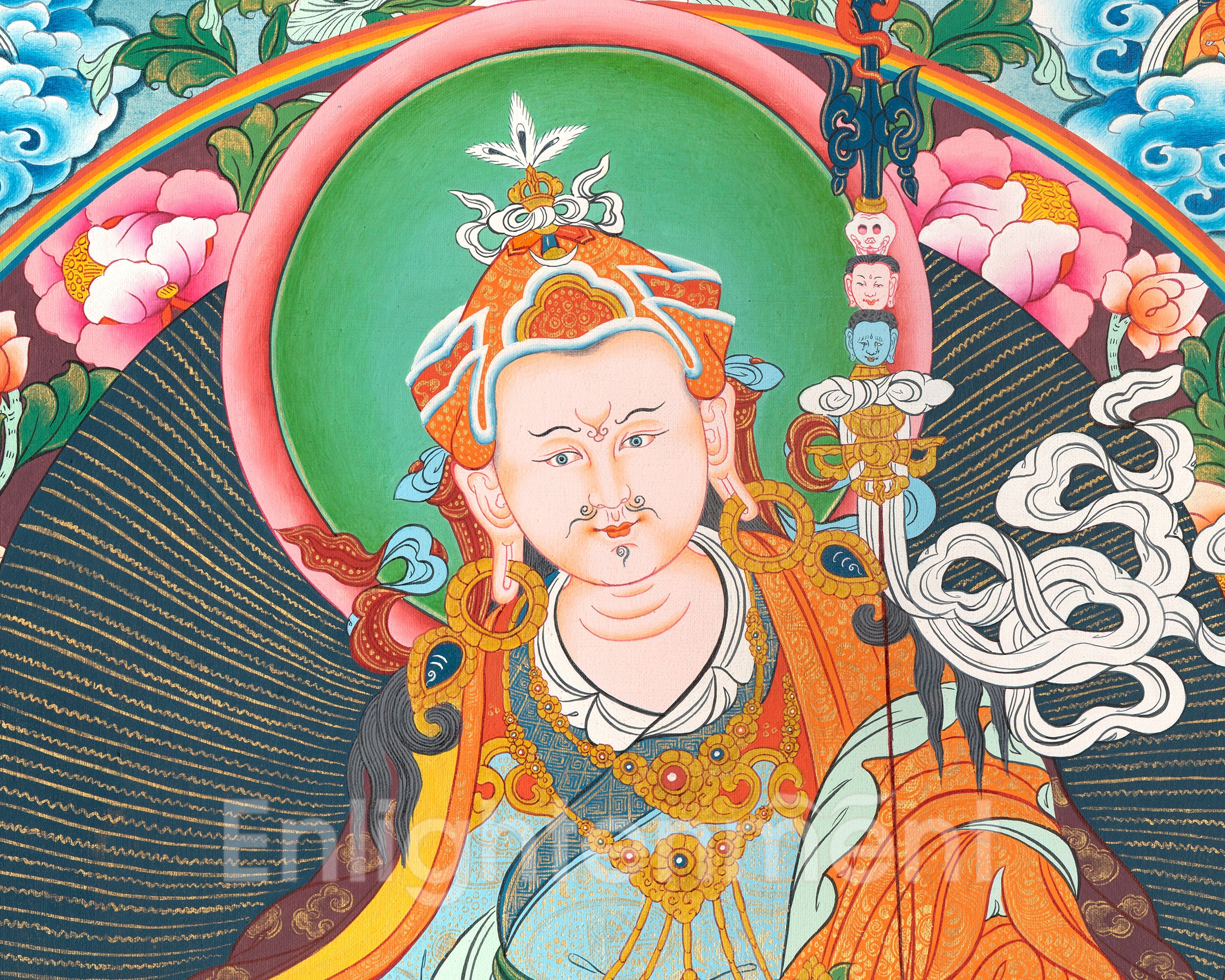 Thangka of Eight Manifestations of Guru Padmasambhava | Second Buddha of Tibet