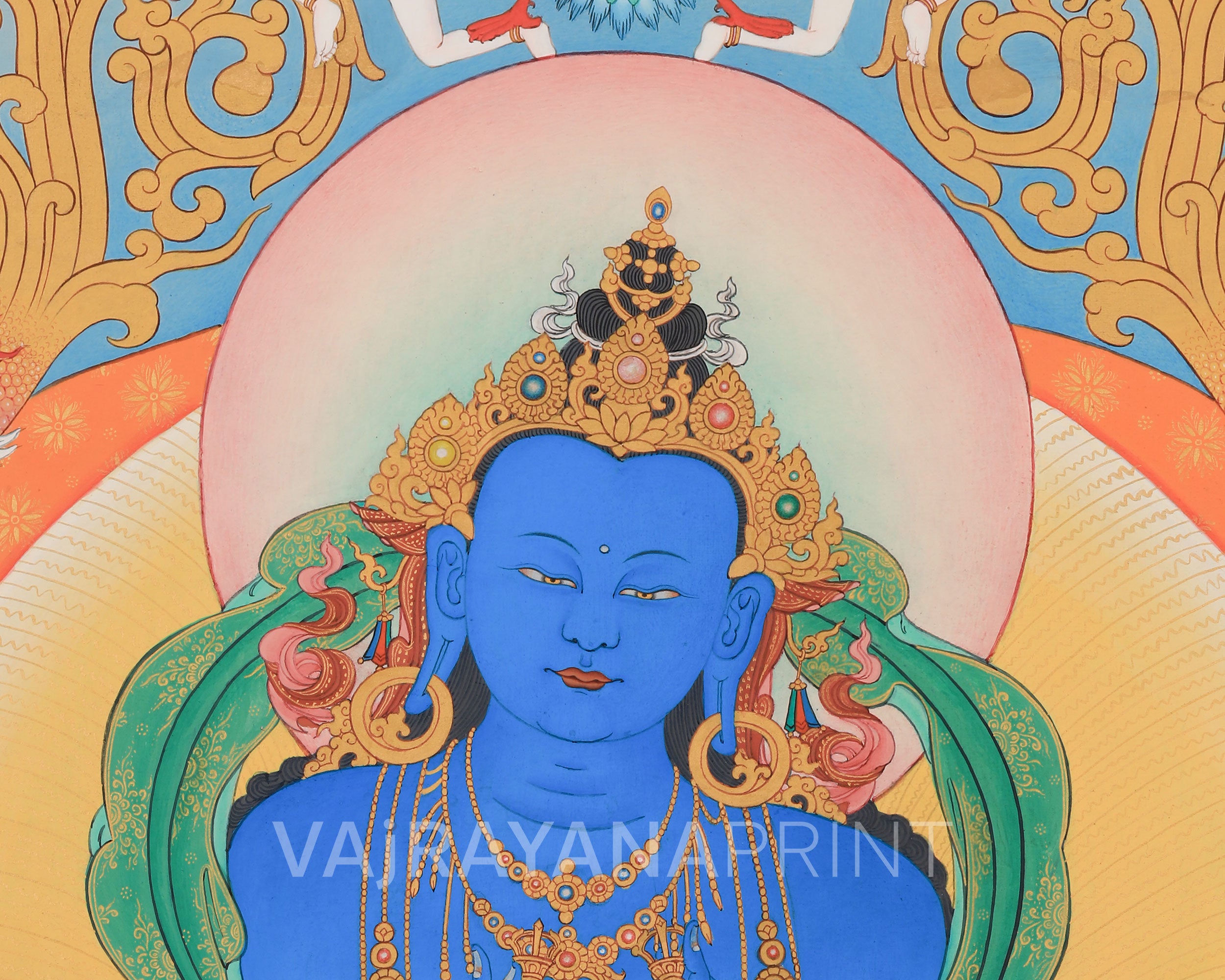 Vajradhara Buddha Thangka Print | Giclee Artwork of the Primordial Buddha