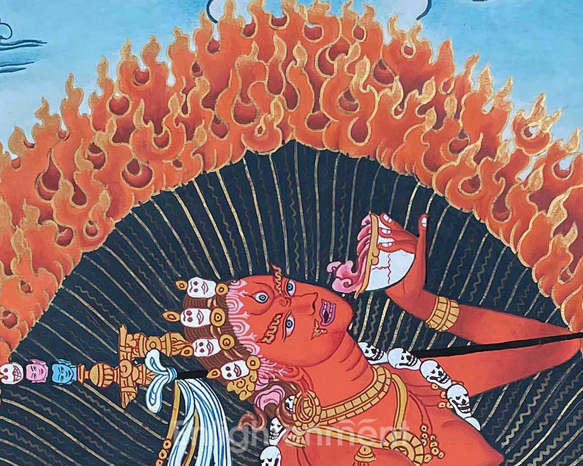Original Hand Painted Vajrayogini Thangka Painting | Buddhist Art for Wall Decoration