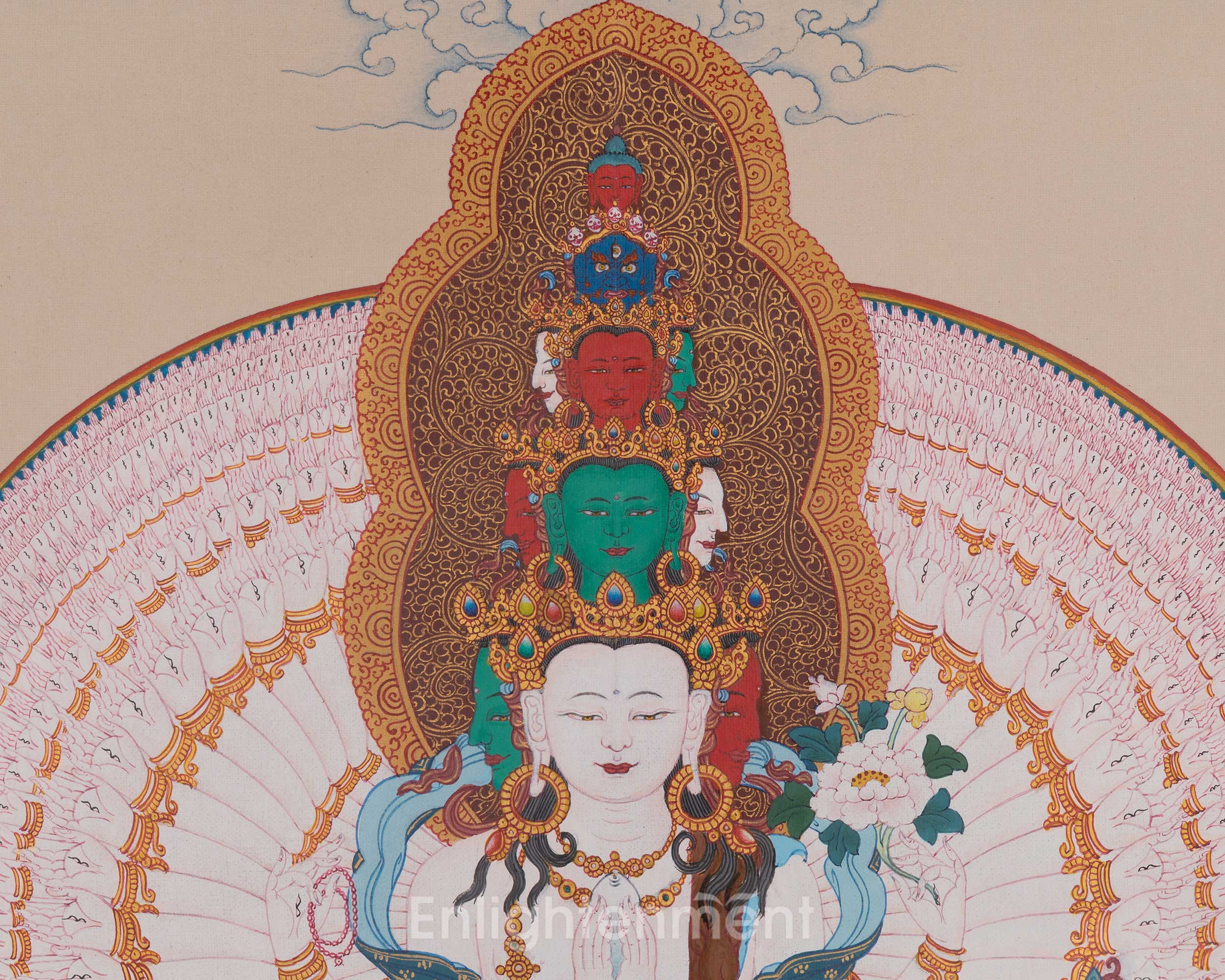 1000 Armed Chenrezig Buddhist Art | Compassion Buddha | Bodhisattva Deity