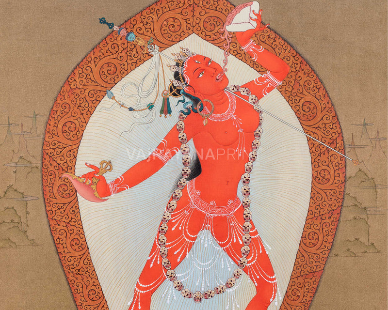 Vajrayogini-Kurukulla Set | Vajrayana Dakini Art | Thangka Prints for Meditative Practice