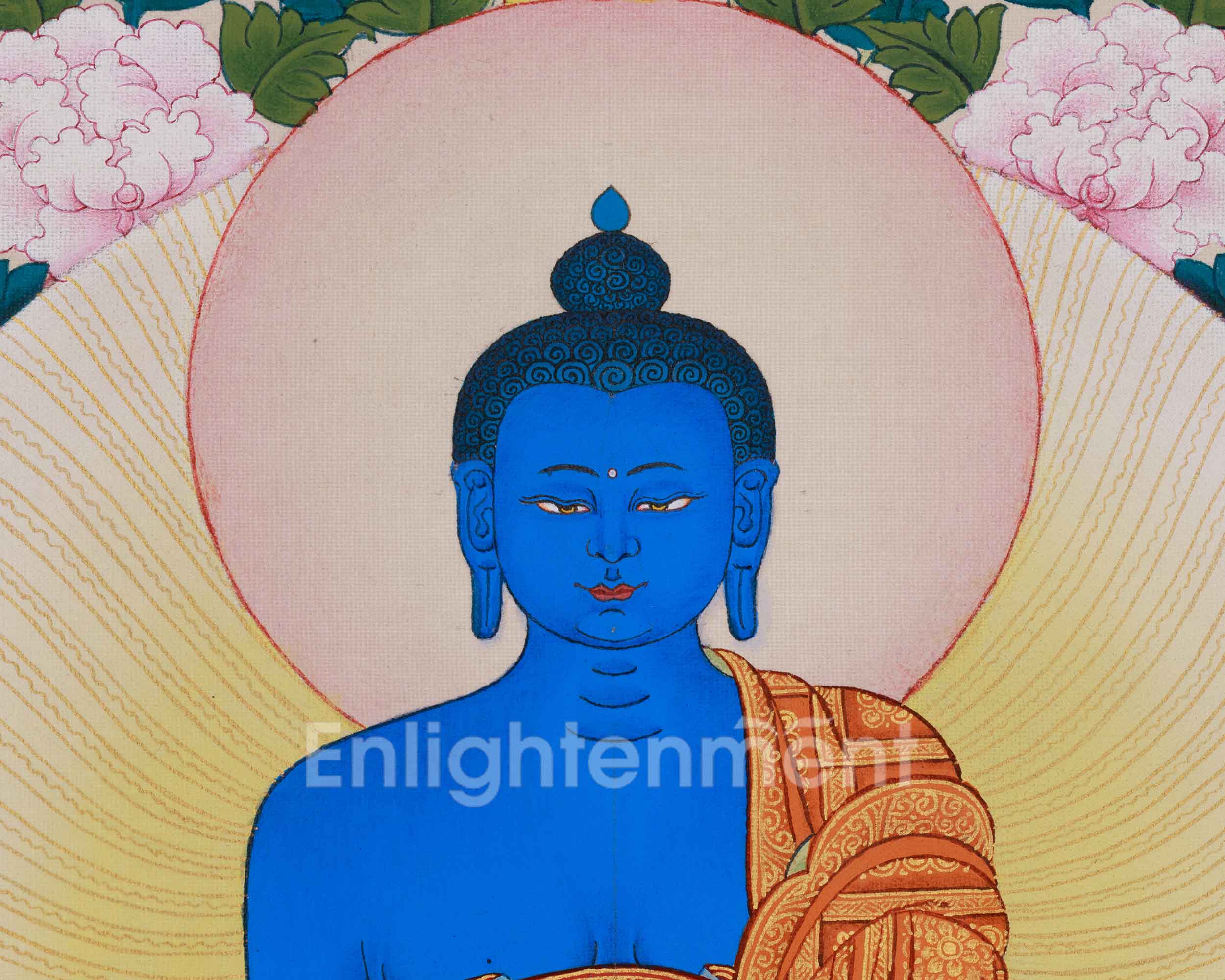 Traditional Asta Medicine Buddha Thangka | Healing and Longevity Art