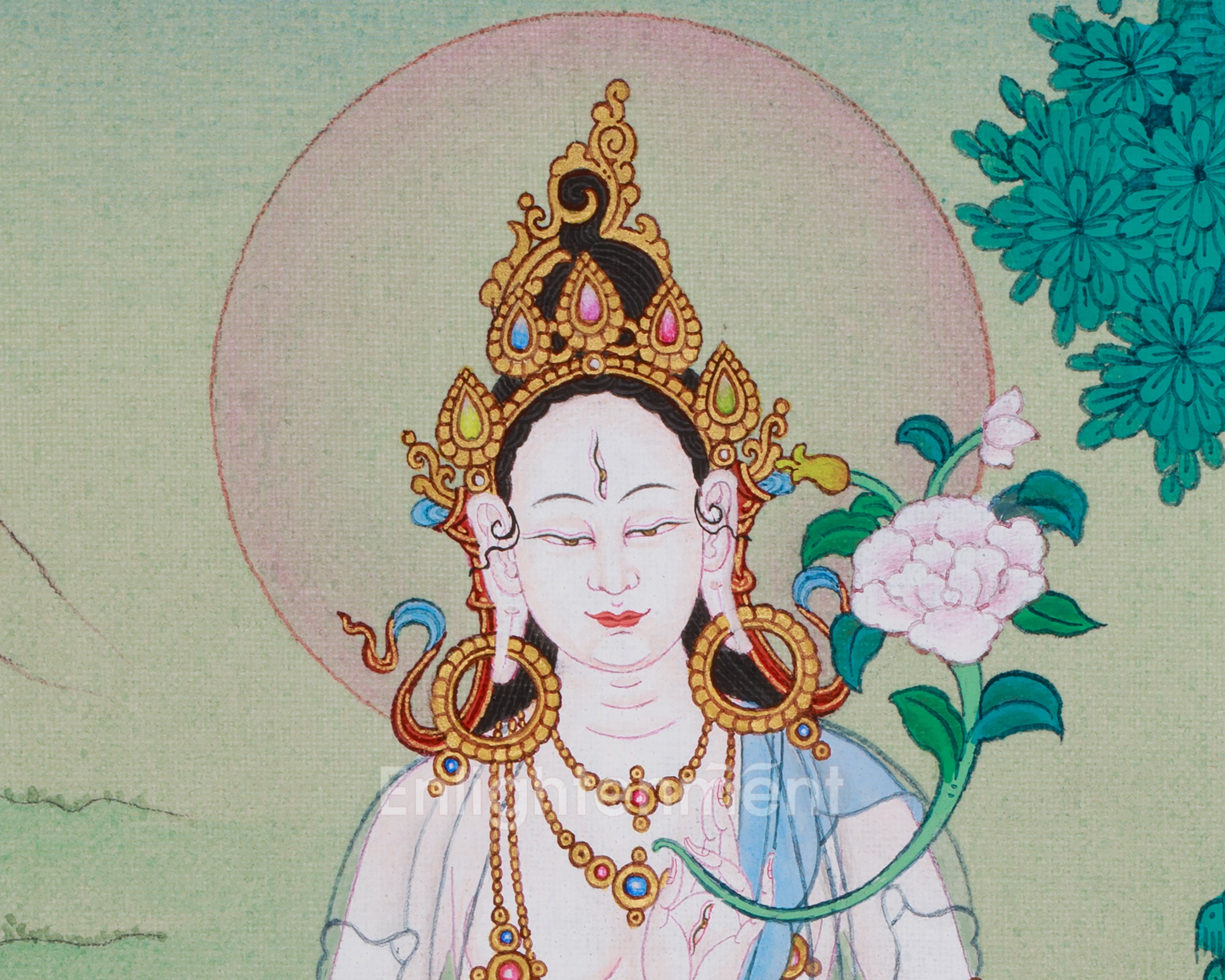 Tibetan White Tara Art | The Seven-Eyed Goddess | Sita Tara