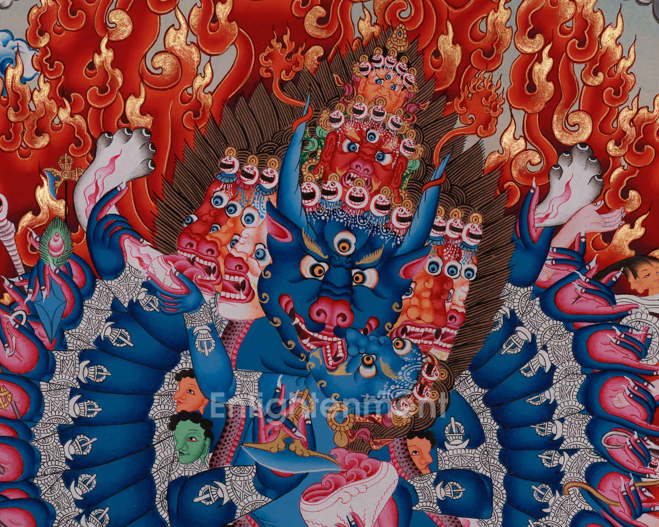 Wrathful Yamantaka Thangka | The Destroyer Of Death | Buddhist Altar