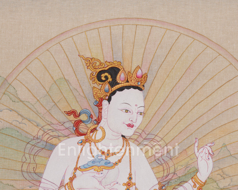 Sukha Siddhi Thangka | The Female Siddha of Wisdom & Blessings | Tantric Buddhist Painting