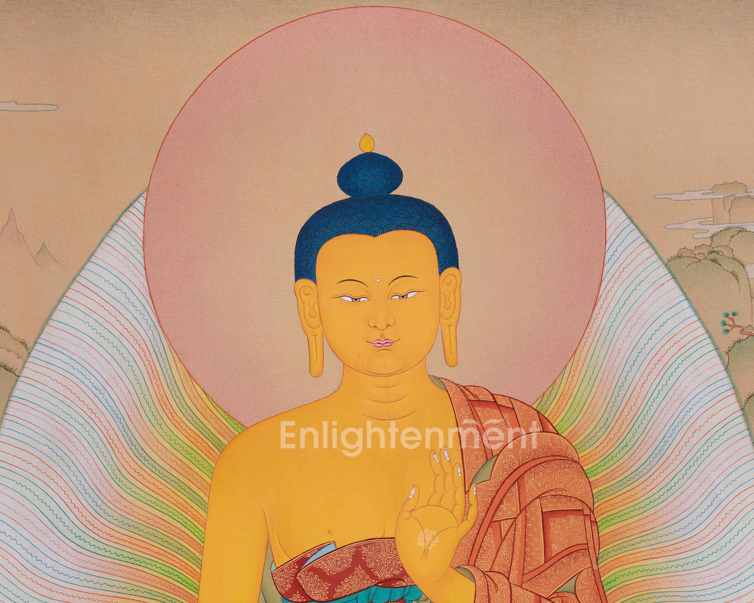 Standing Siddhartha Gautama Thangka | Founder of Buddhism