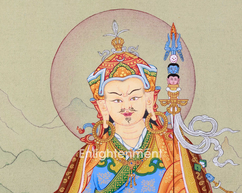 The Lotus Born Master's Thangka | Guru Rinpoche Artwork | Guru Padmasambhava Thangka