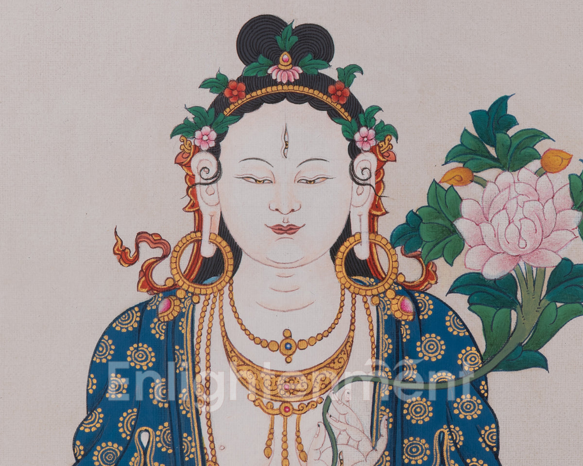 White Tara Goddess Thangka | Revered Female Buddha in Tibetan Buddhism