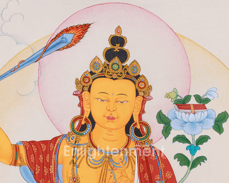 Manjushri, God of Wisdom | Bodhisattva Thangka