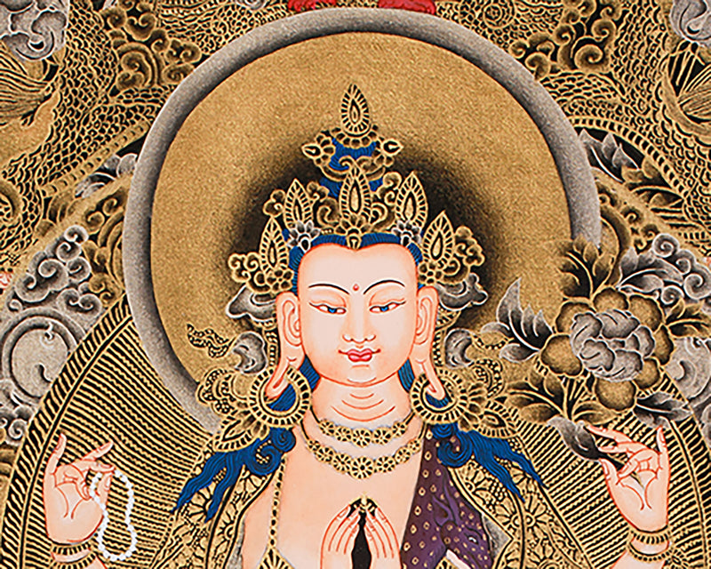 Rig Sum Gonpo | The Triad of Bodhisattvas Avalokiteshvara, Manjushri, and Vajrapani