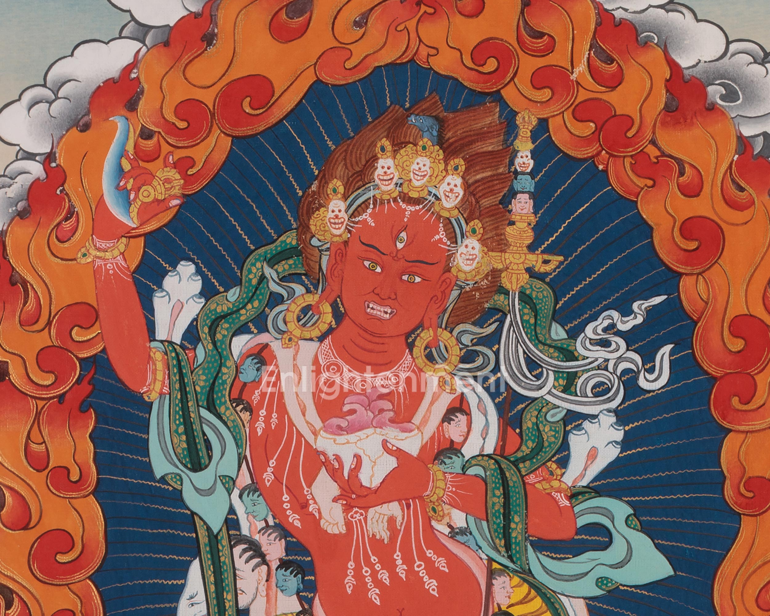 Dorje Phagmo, Dakini Thangka with Broacde | Wisdom and Power
