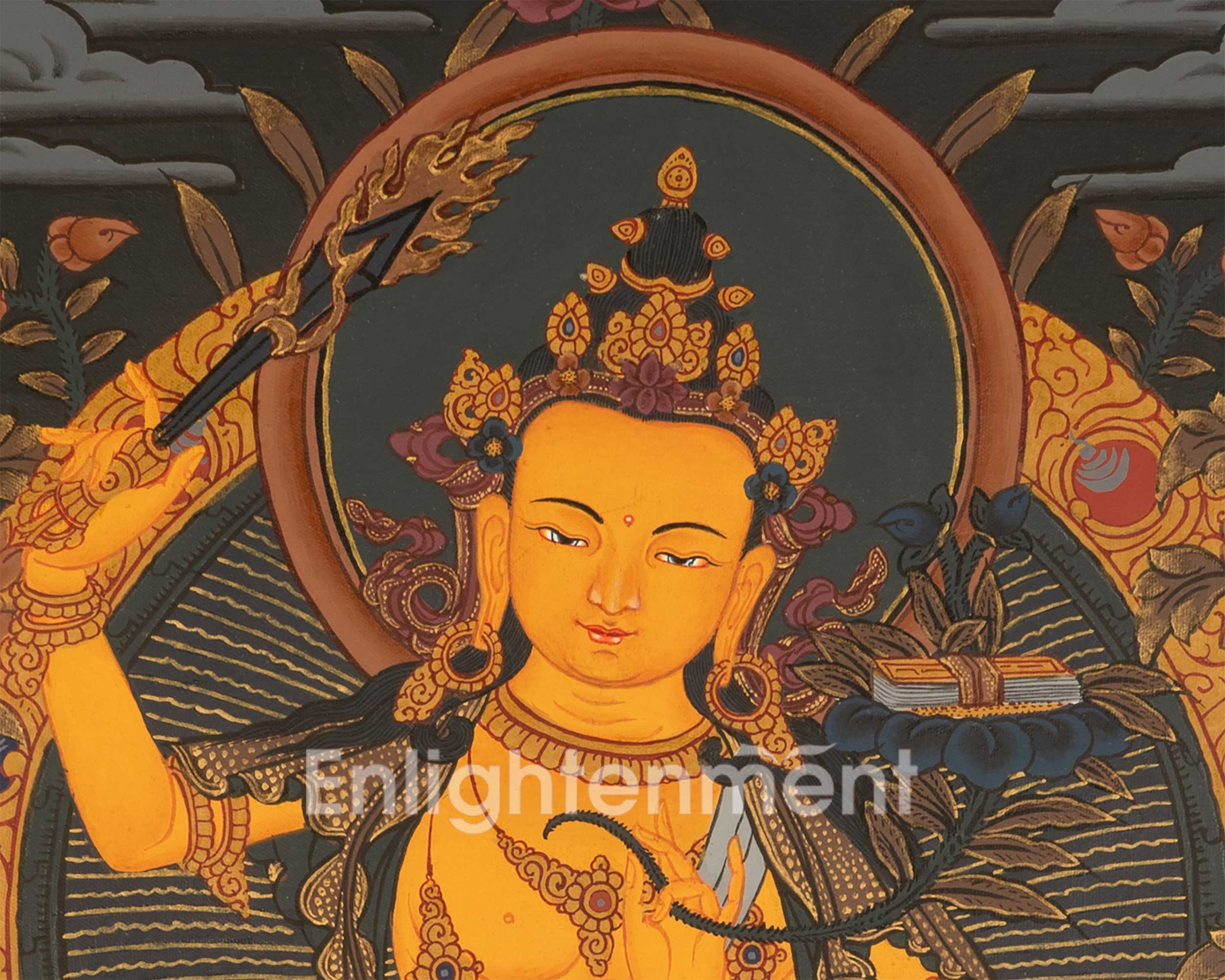 Sacred Bodhisattva Manjushri Painting | Tibetan Buddha of Wisdom