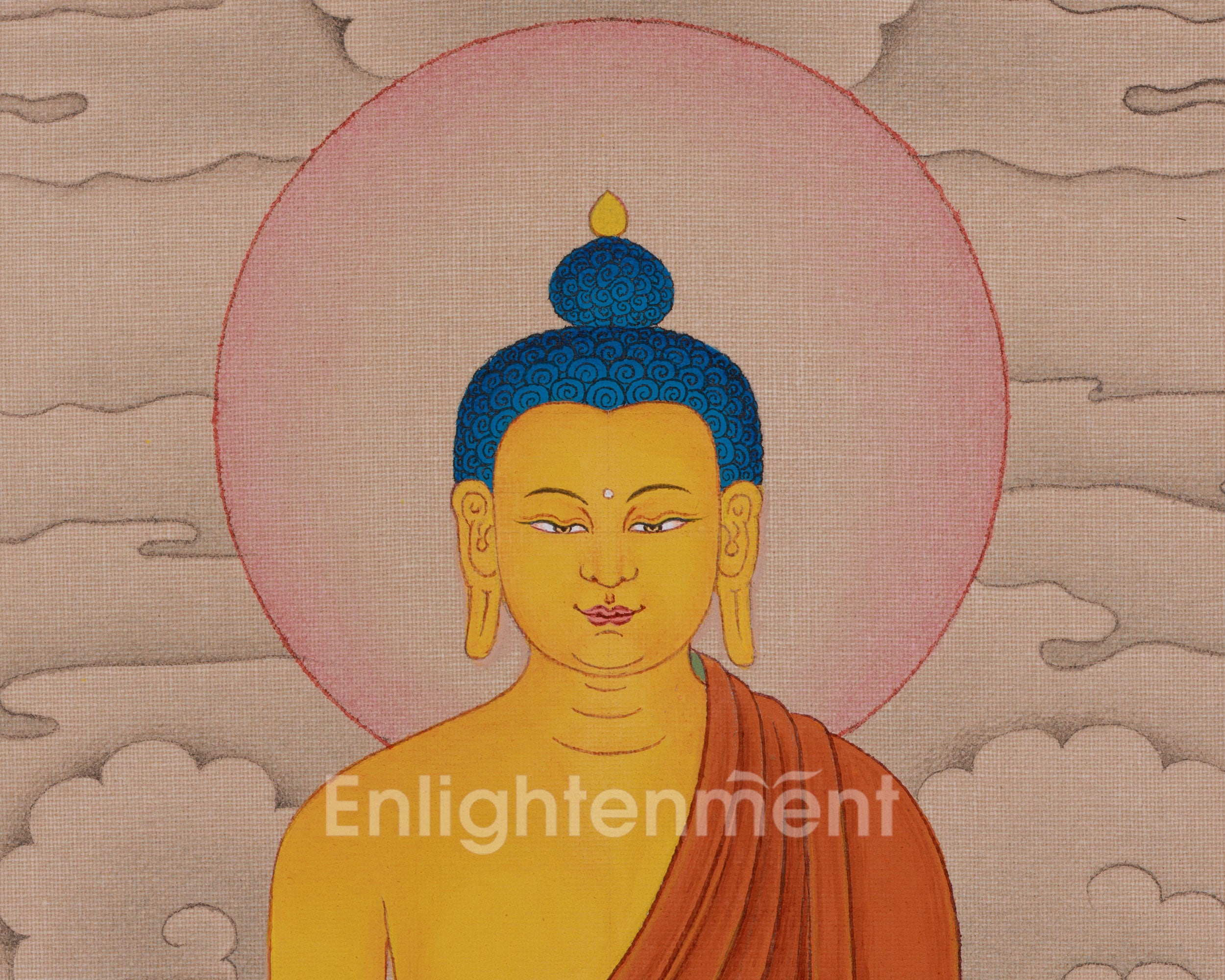 Peaceful Shakyamuni Buddha Artwork | Dharma Teacher | Symbolized Enlightenment