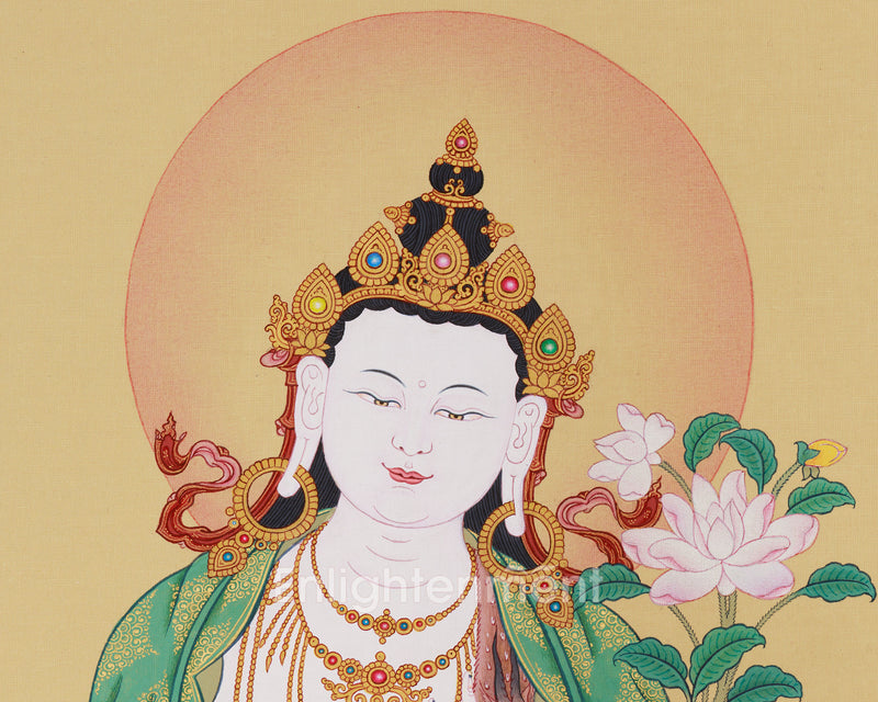 Avalokitesvara Bodhisattva | Compassion Buddha in Lhasa Stone Hues