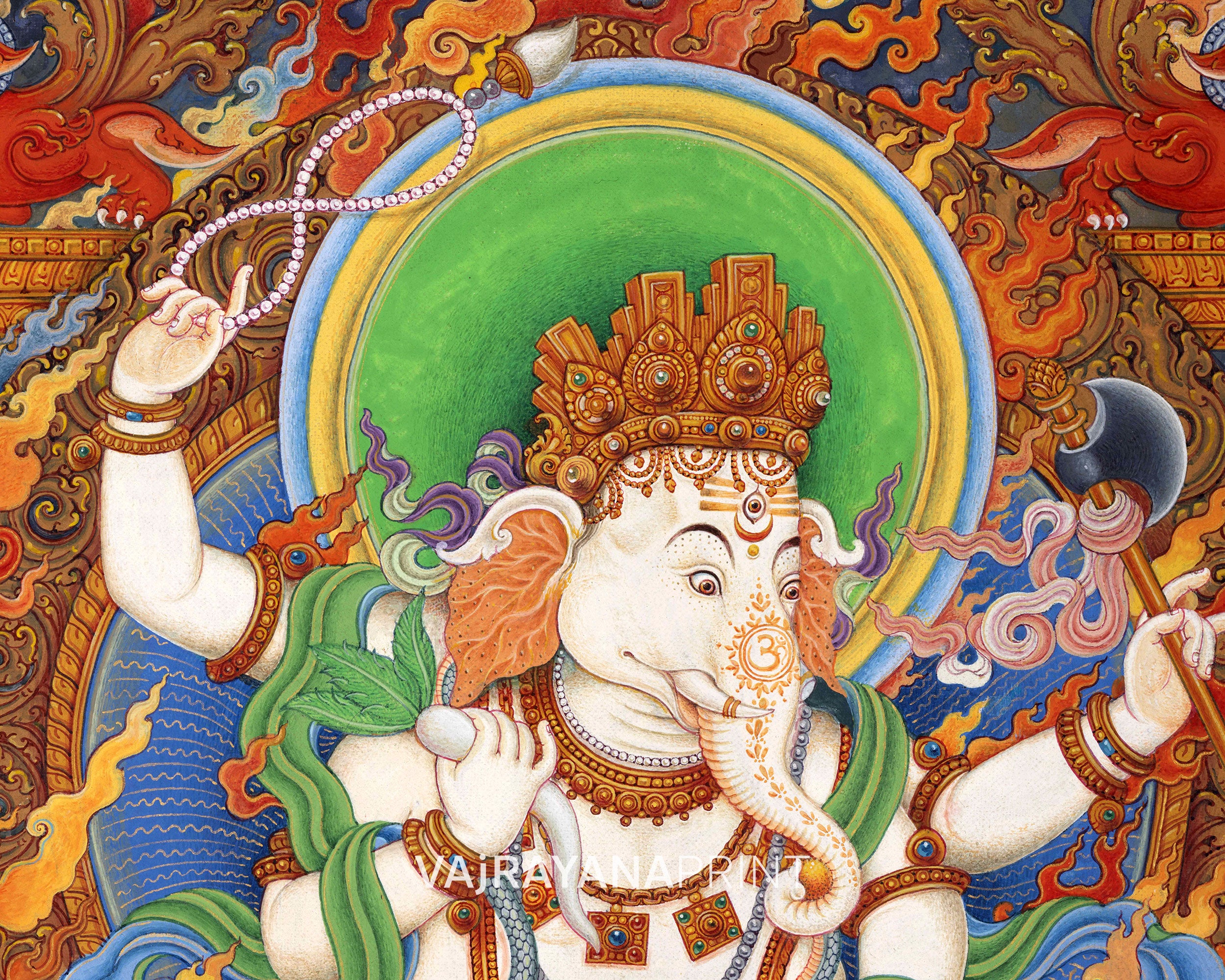 Jai Ganesh, The Elephant Deity | High-Quality Print For Ganesh Chaturthi, Room Decoration