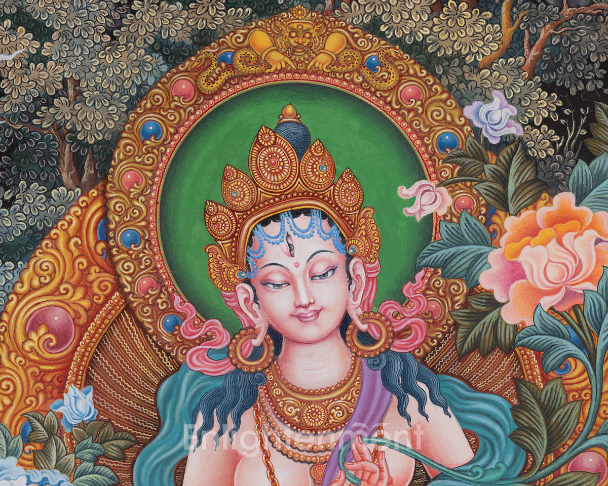 White Tara Sacred Artwork | Sita Tara | Goddess of Compassion and Longevity