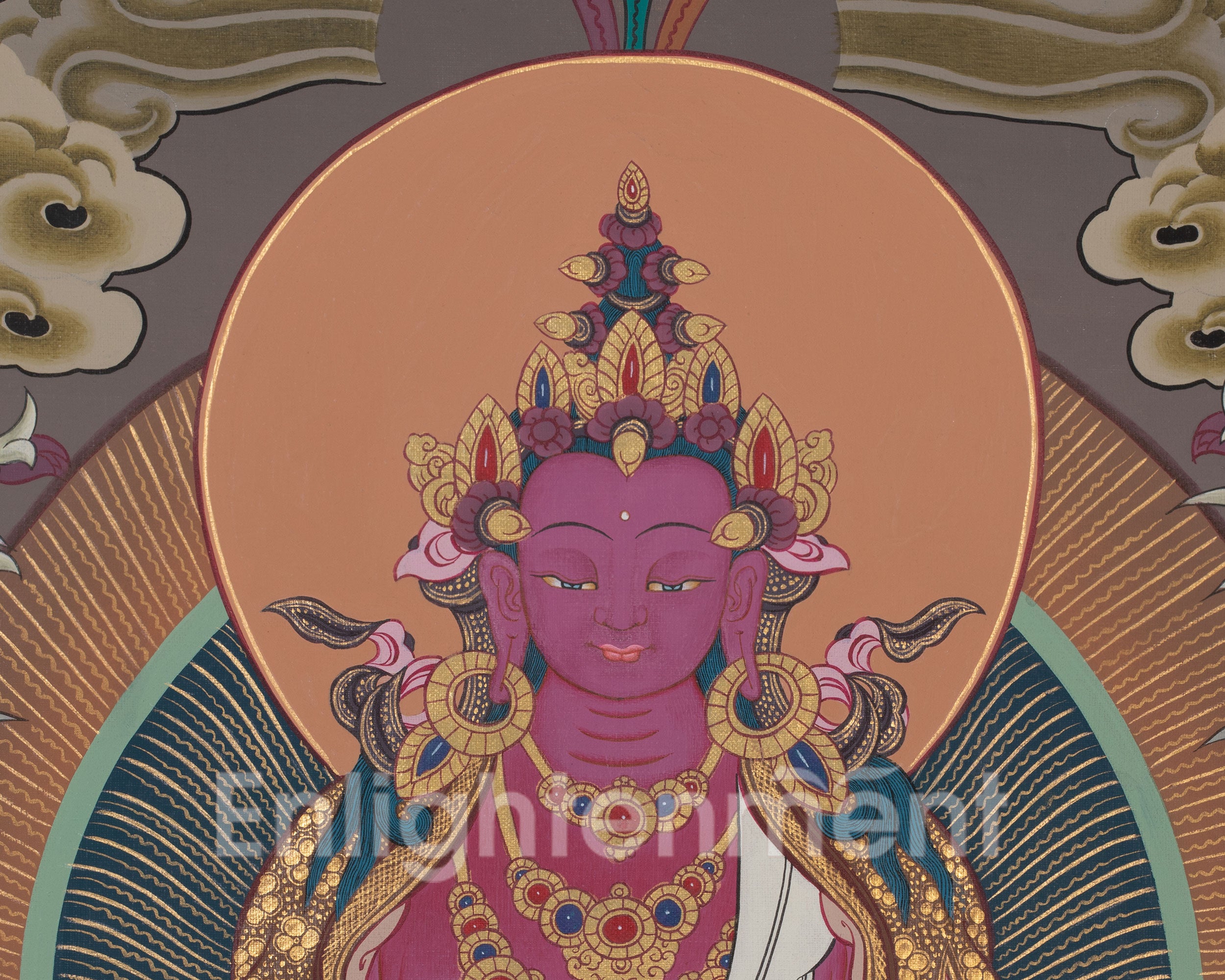 Amitayus Thangka Painting | Tibetan Art for Longevity, Healing & Enlightenment