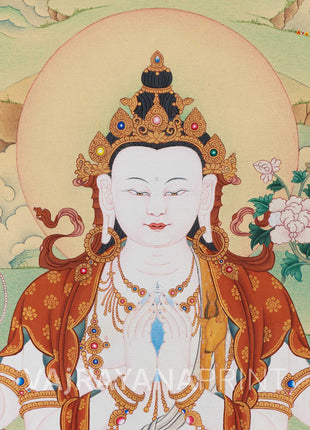 Chenrezig Thangka Print | Bodhisattva Canvas Print With High-quality Giclee