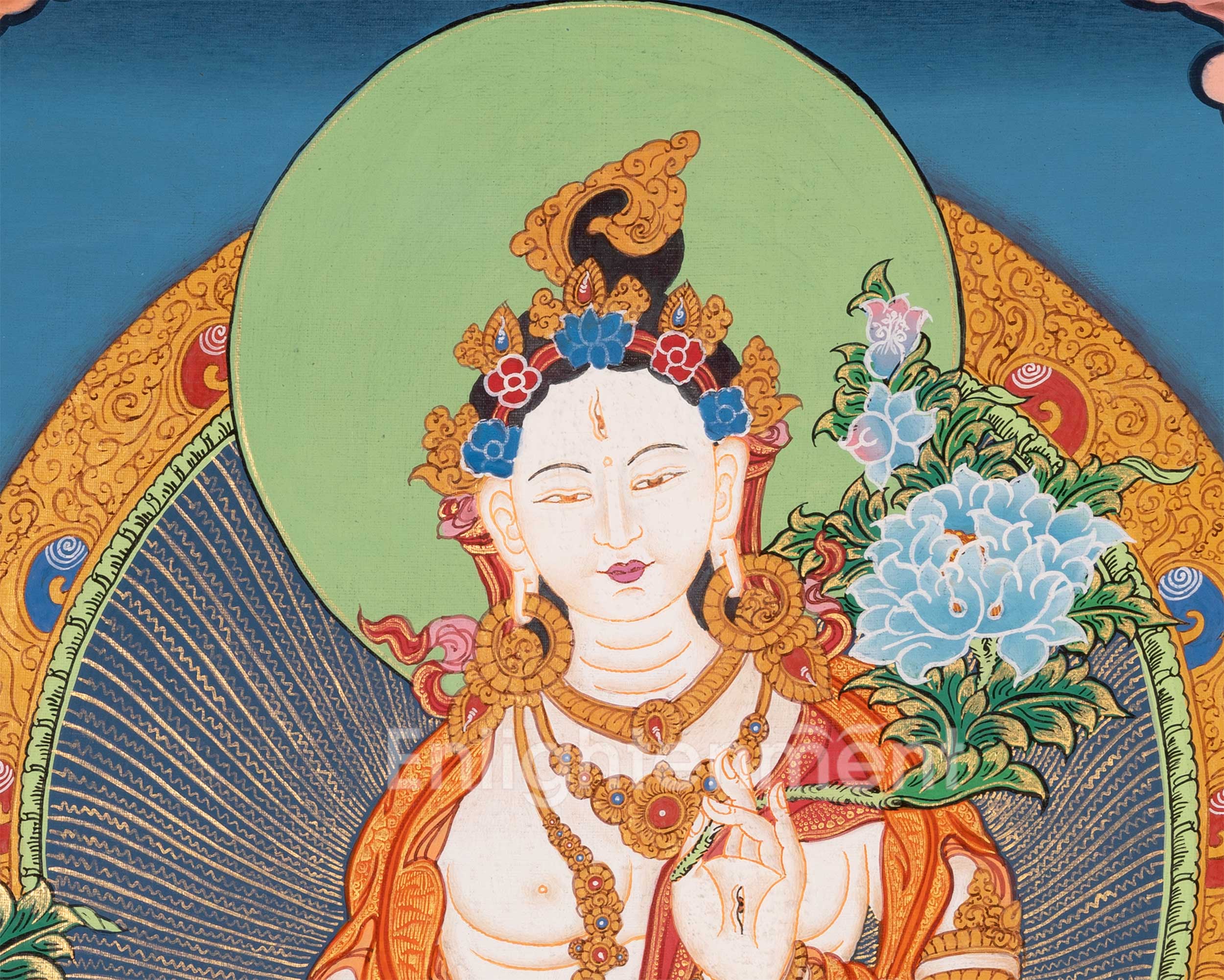 White Tara Thangka | Religious Buddhist Art | Wall Decors