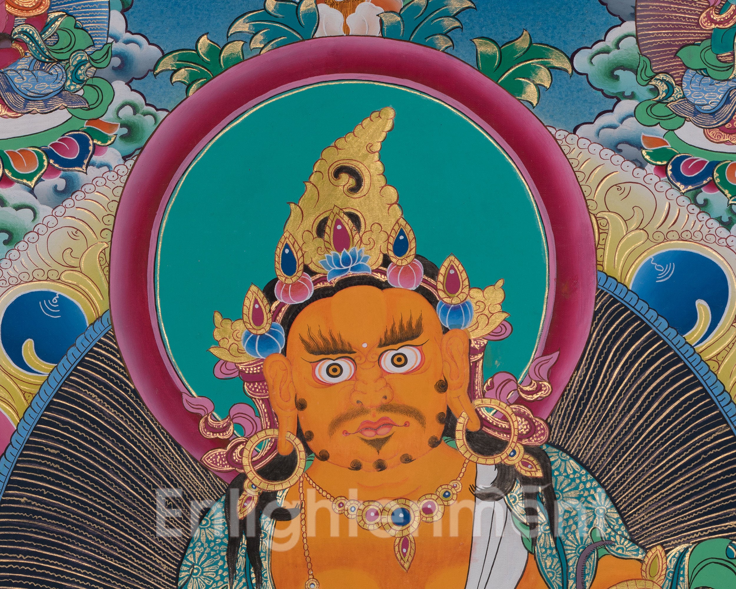 The Five Dzambhala Thangka | Sacred Symbol of Prosperity and Protection