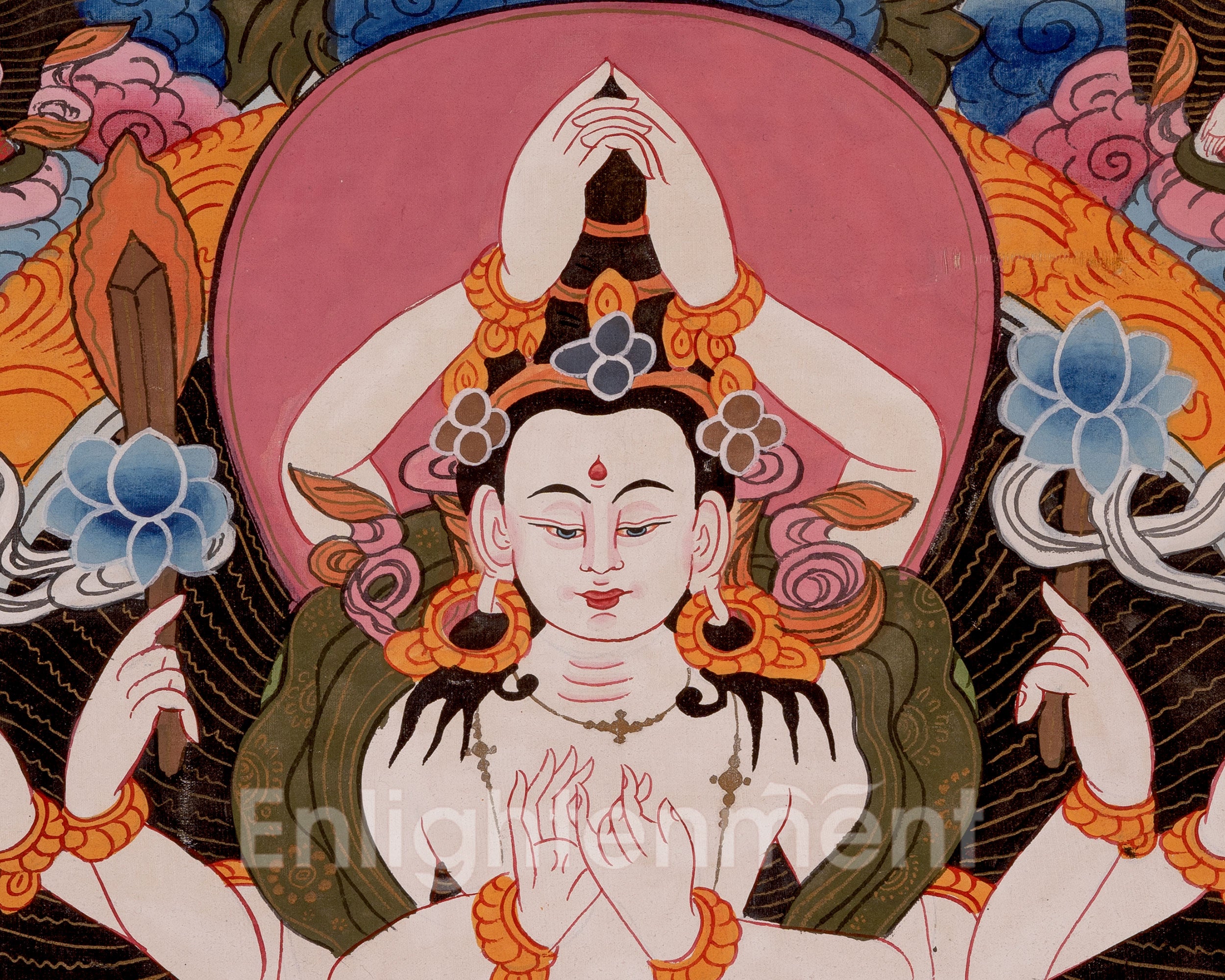 Vintage Namasangiti Thangka | Bodhisattva of Wisdom and Compassion