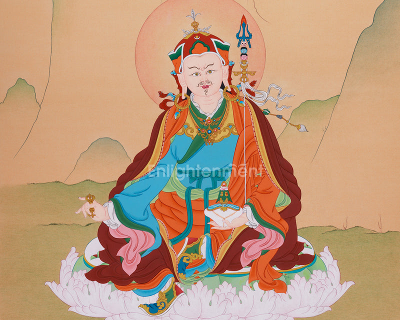 Karma Gadri Thangka of Guru Rinpoche