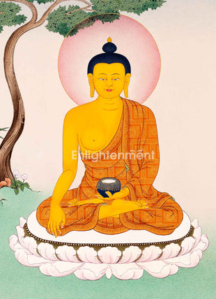 Hand Painted Shakyamuni Buddha Thangka | The Canvas Of Enlightenment | Meditative Masterpiece