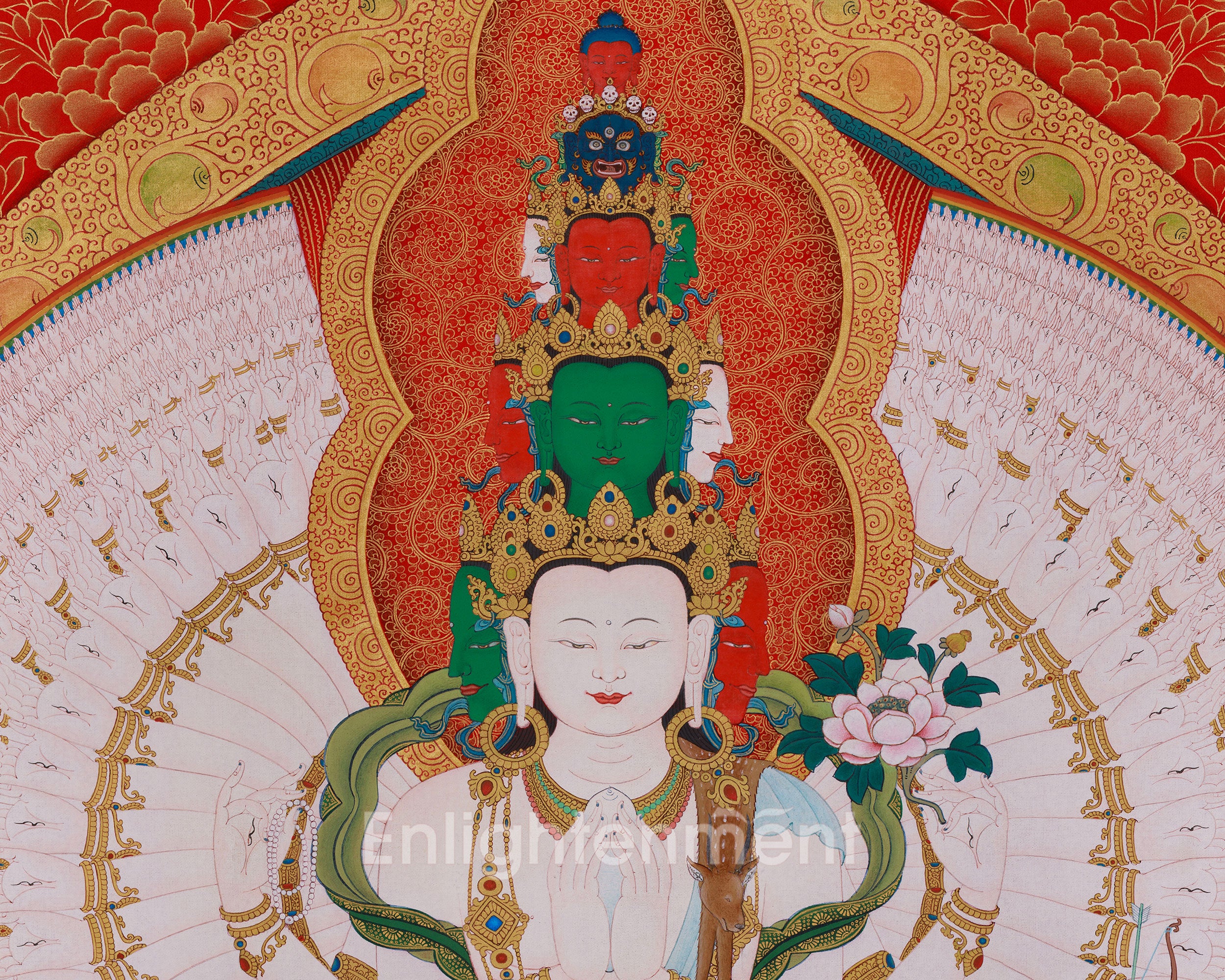 1000 Armed Avalokiteshvara Thangka | Infinite Compassion | Spiritual Awakening