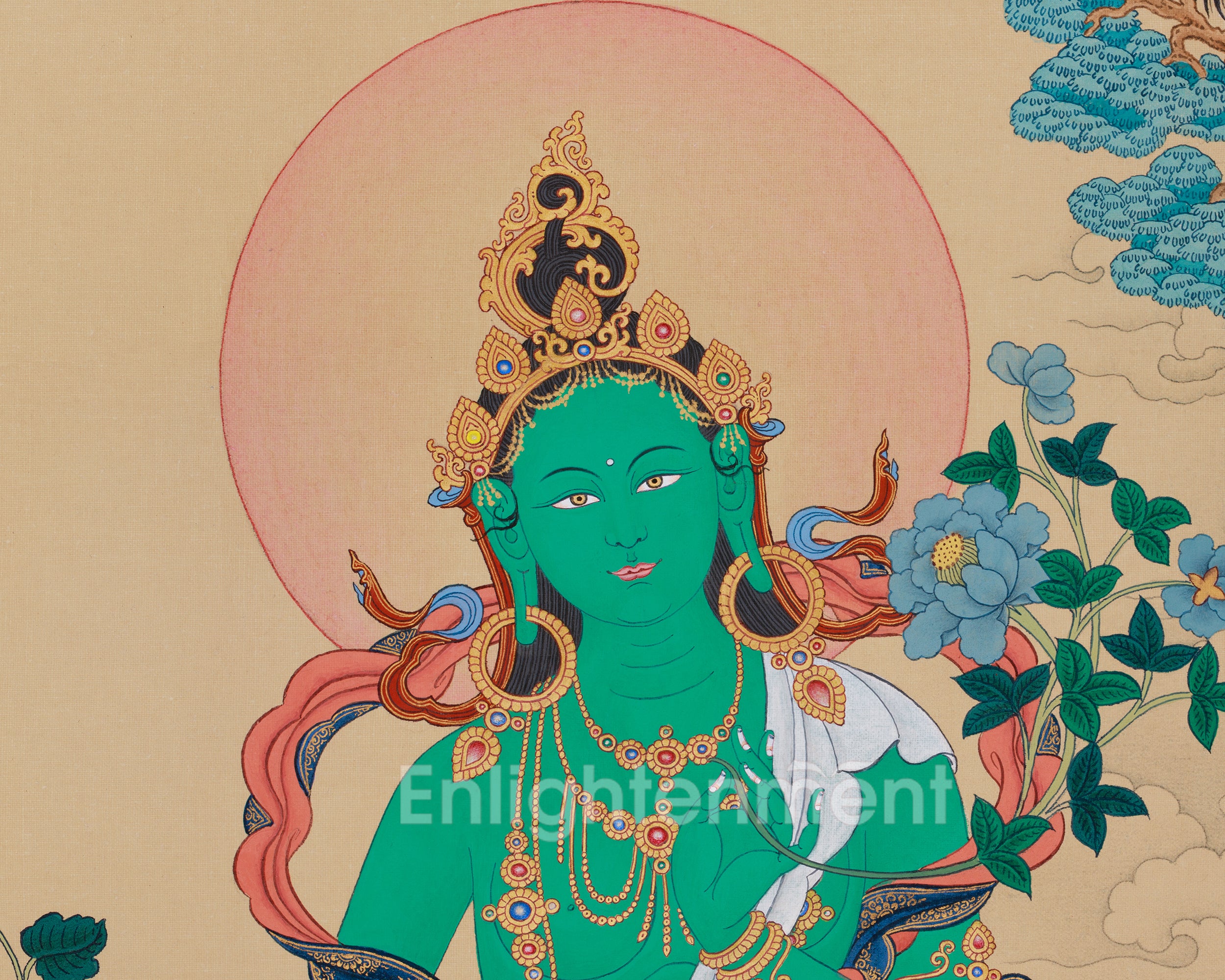 Protector Green Tara Thangka | A Powerful Goddess of Compassion and Spiritual Guidance