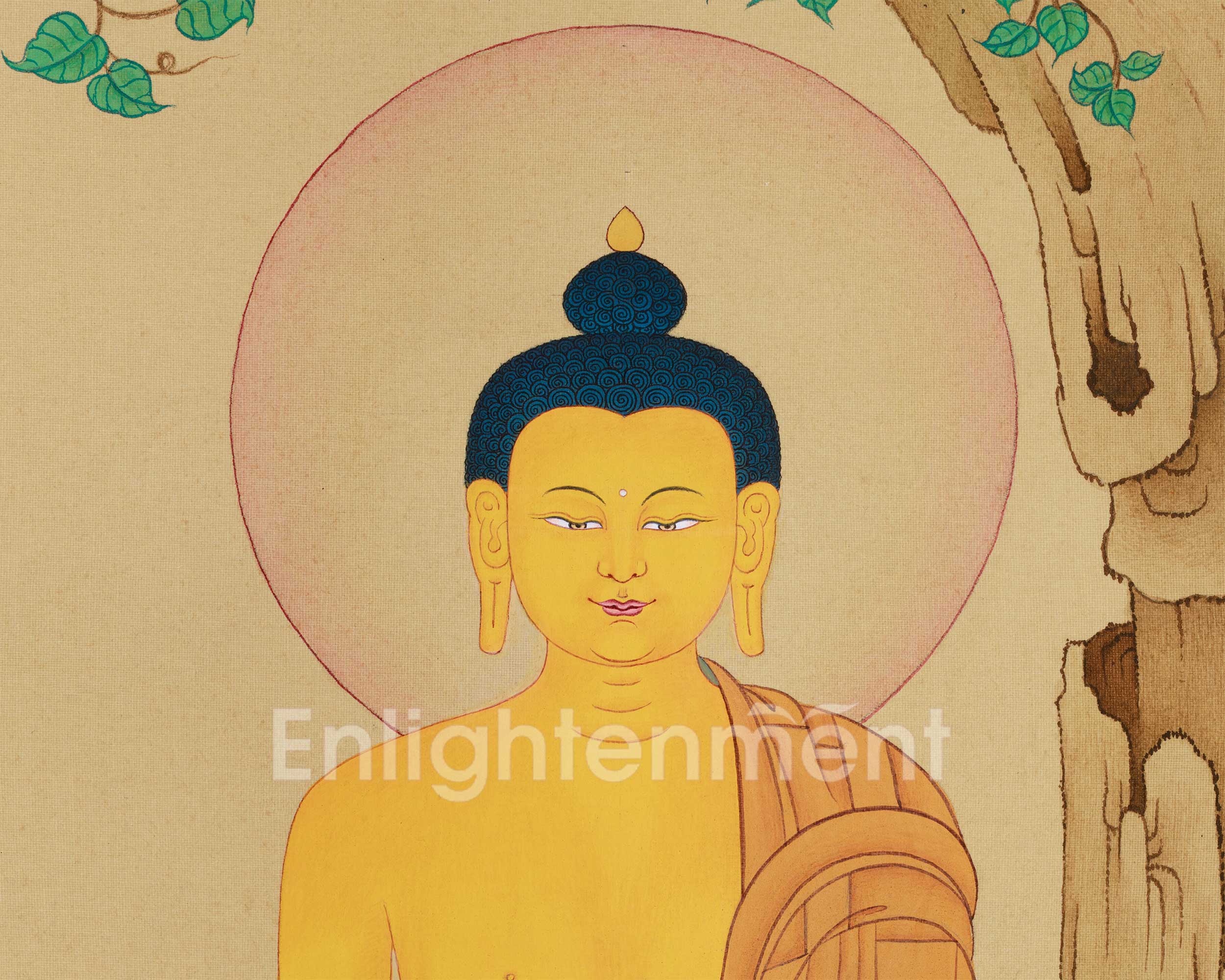 Enlightened Buddha, Siddhartha Gautama | Timeless Thangka of Wisdom and Serenity