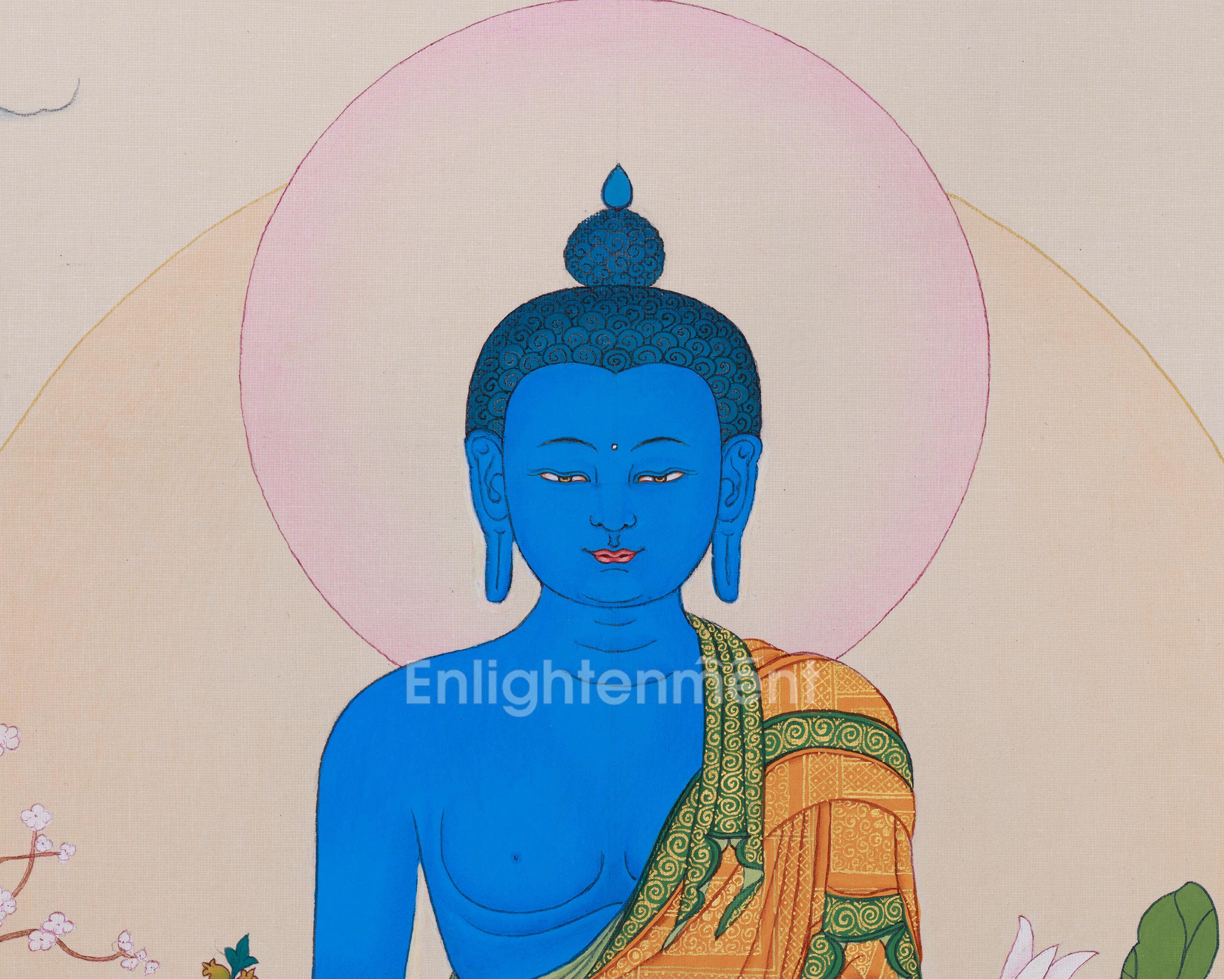 Healing Buddha Bhaisajyaguru Art | Medicine Buddha Thangka