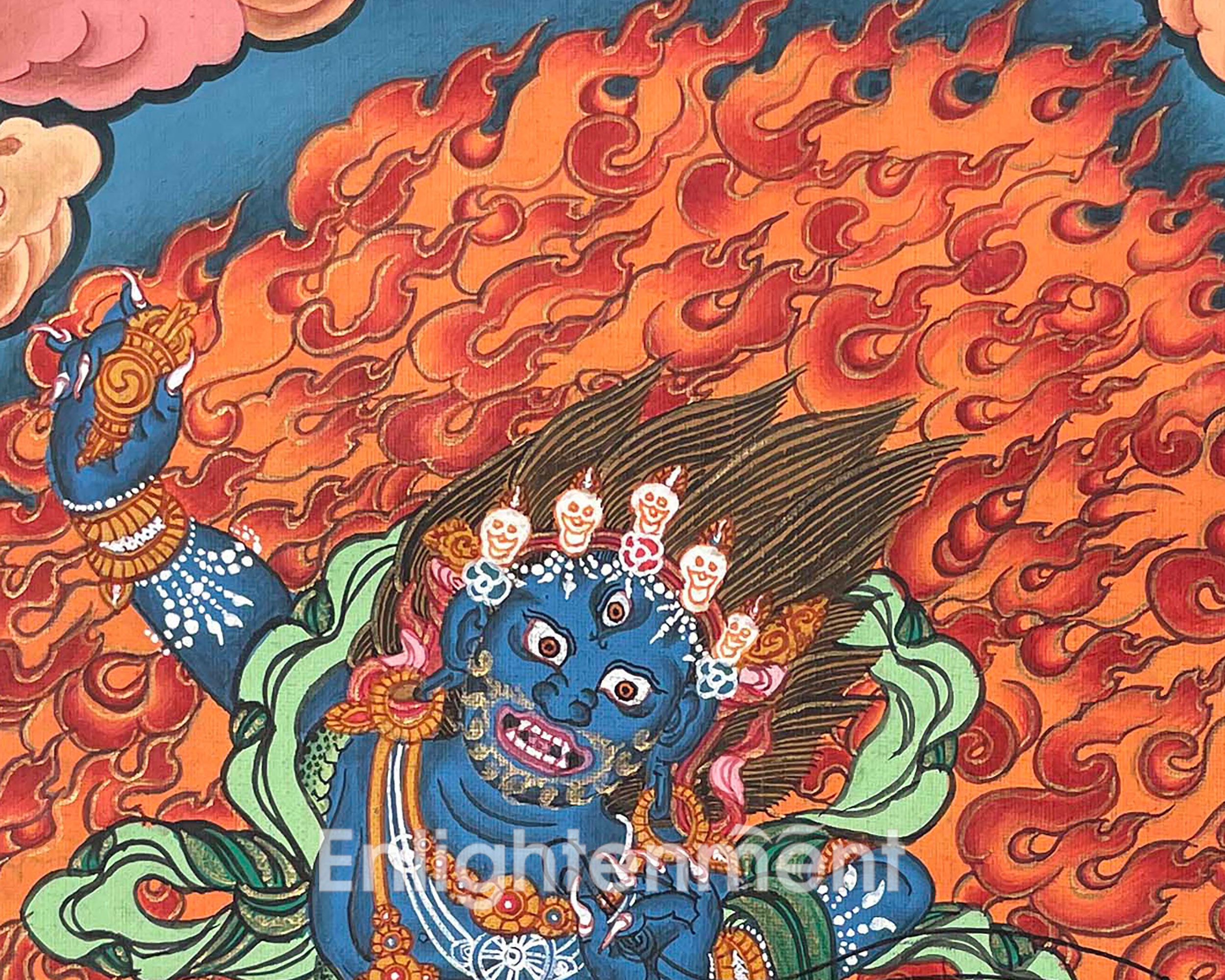 Wrathful Deity, Vajrapani Thangka | The Dharma Protector
