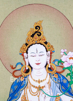 High Quality White Tara Thangka