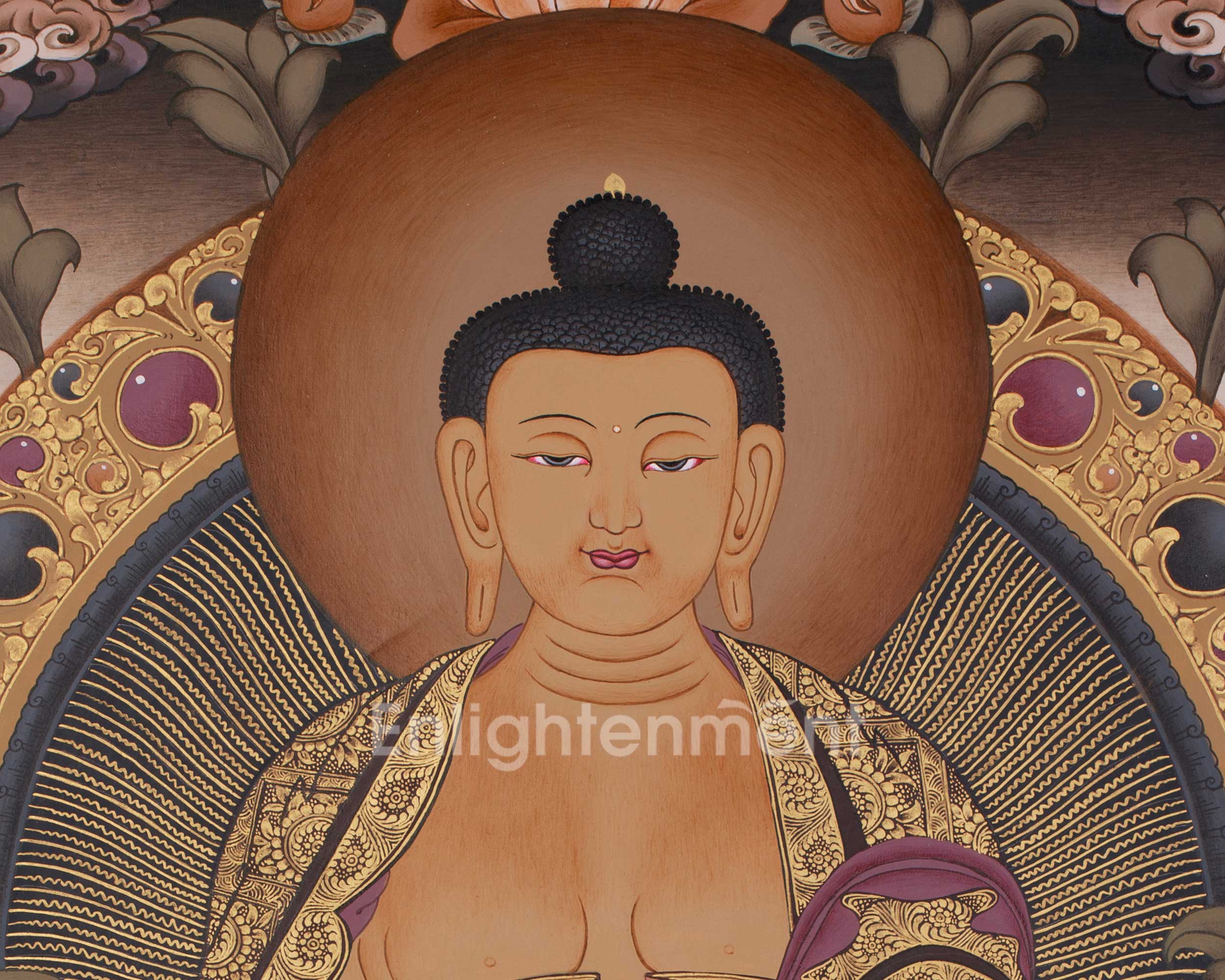 Shakyamuni Buddha Meditation Thangka | Timeless Buddhist Art of Inner Peace and Awakening