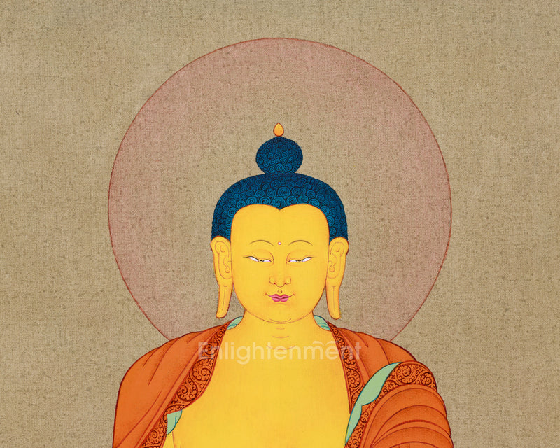 Enlightened Shakyamuni Buddha Thangka Painting | Hand-painted in Enlightenment Studio