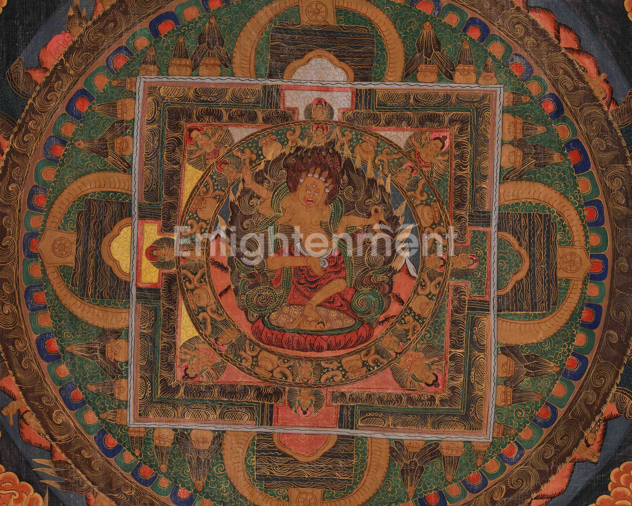 Traditional Deity Mandala Art | Protection, Wisdom, and Spiritual Practice