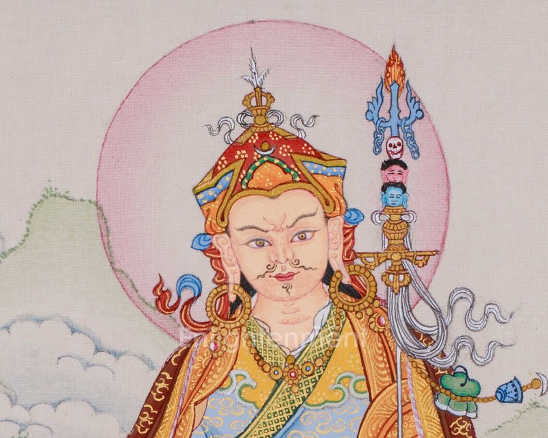 Guru Padmasambhava, Second Buddha of Tibet | Minature Thangka Painting