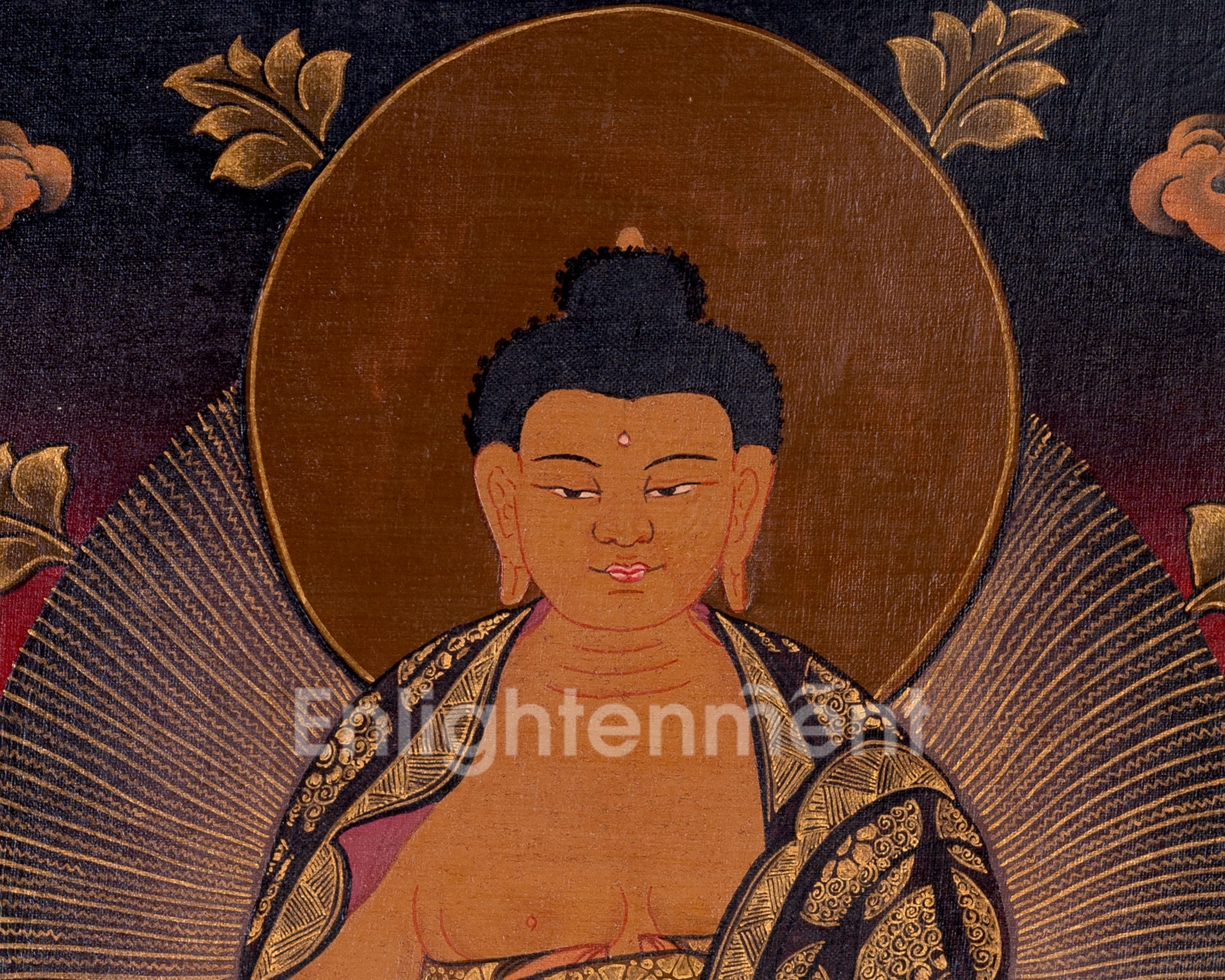 Shakyamuni Buddha Tibetan Thangka | Religious Buddhist Art | Wall Decors