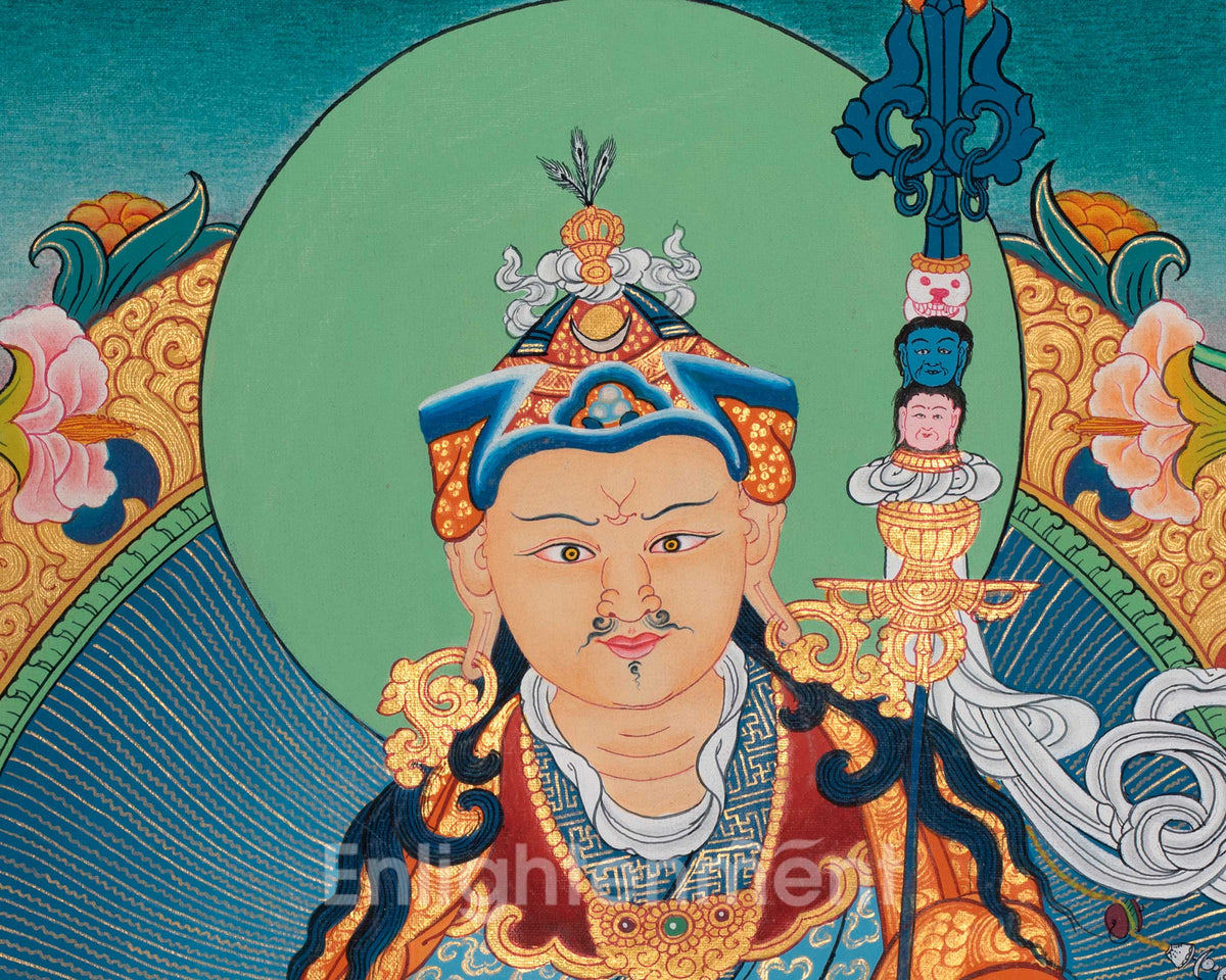 Traditional Hand-Painted Guru Rinpoche | Tibetan Buddhism Art