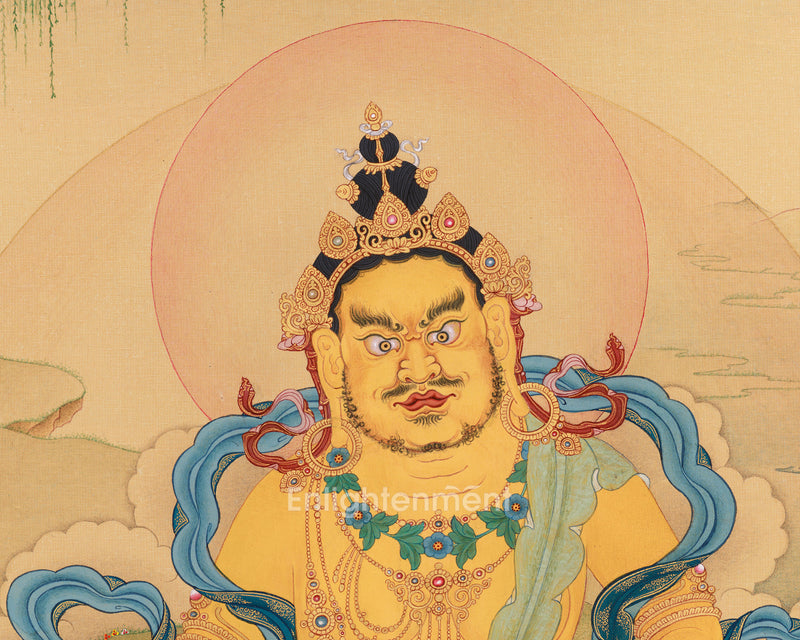 Exquisite Wealth Deity Dzambhala Thangka | Himalayan Art